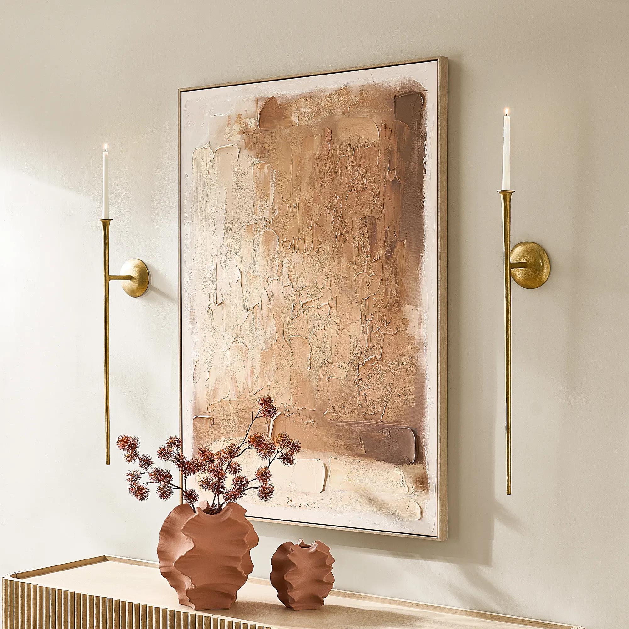 Aspar Gold Aluminum Wall Sconce Large 33"