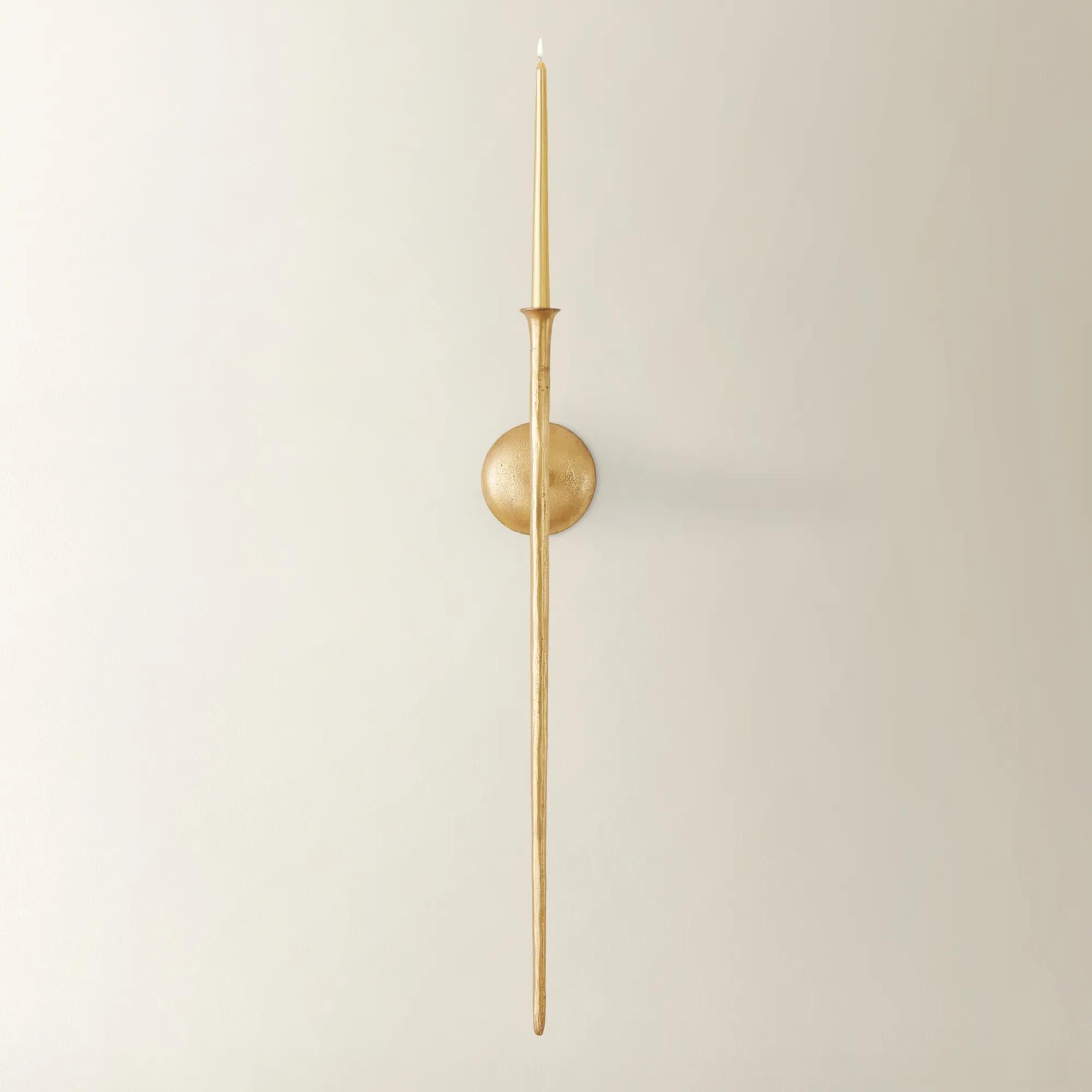 Aspar Gold Aluminum Wall Sconce Large 33"