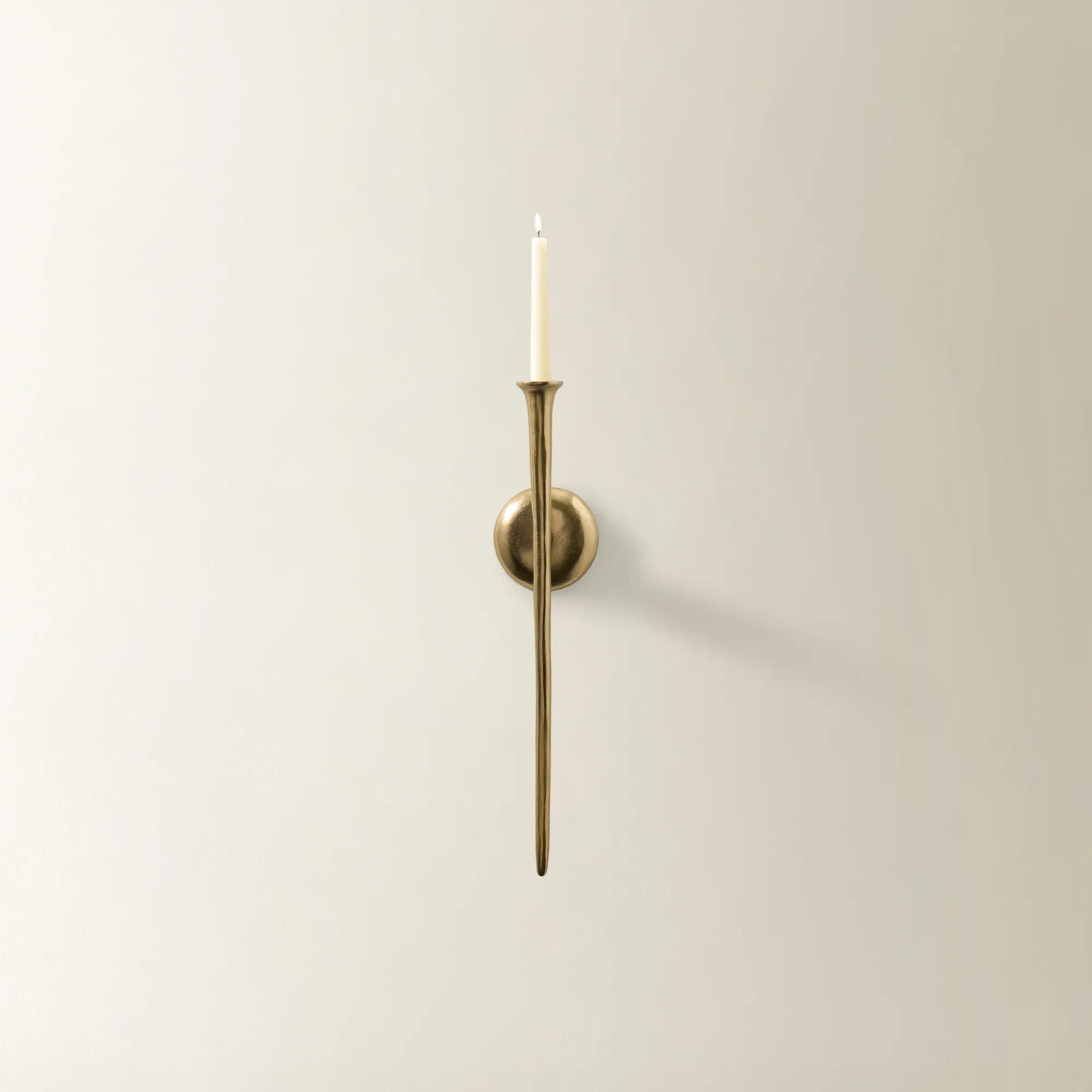 Aspar Gold Aluminum Wall Sconce Small 20"