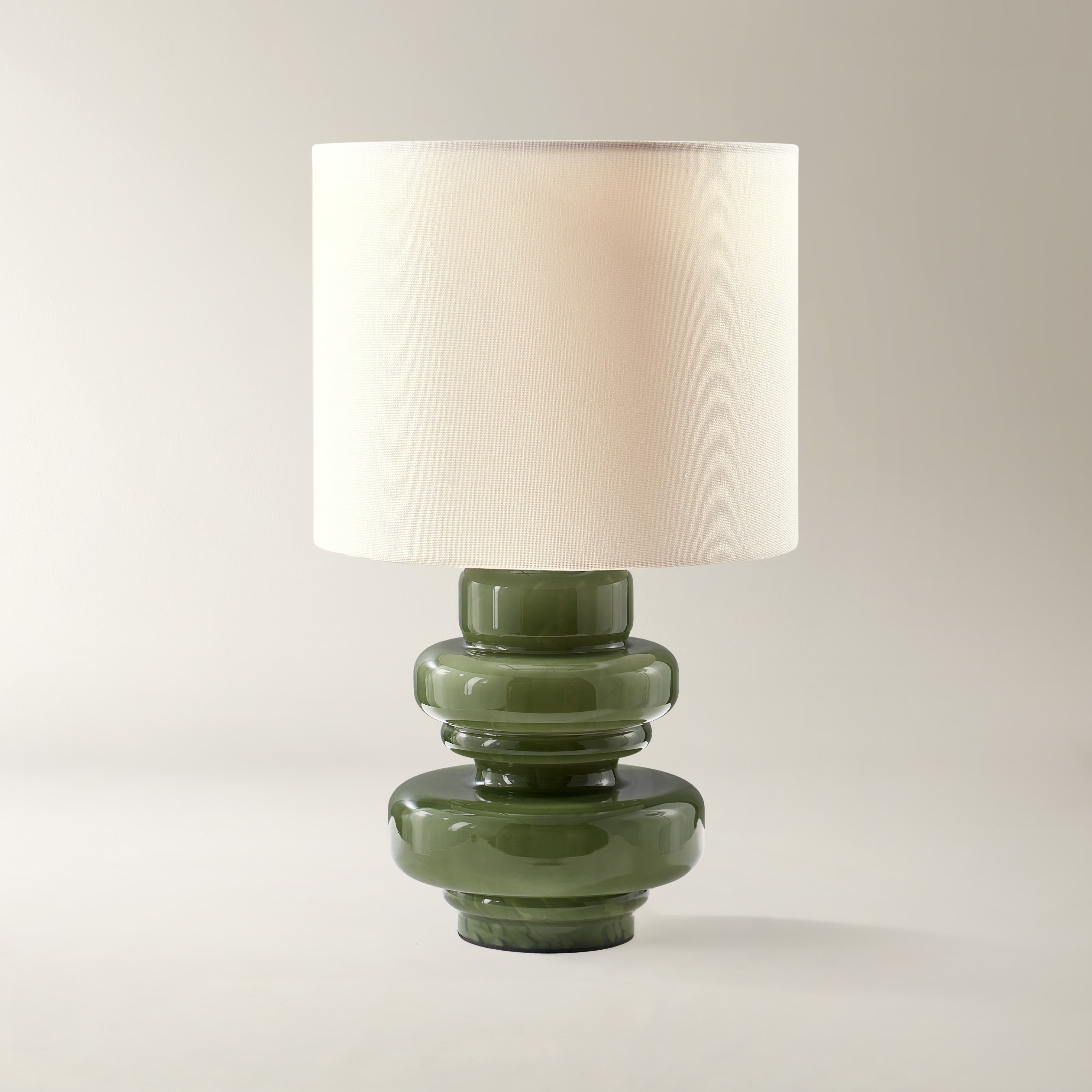 Edin Mouth Blown Pistachio Green Glass Table Lamp 17.5"